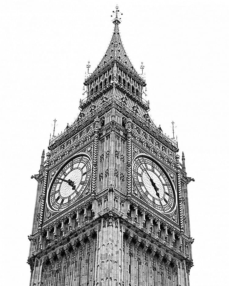 Big Ben in B&W