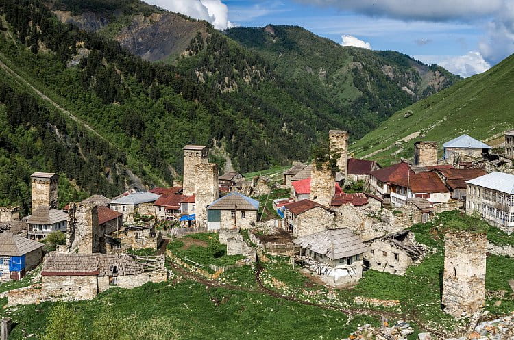 Vesnička v Gruzii