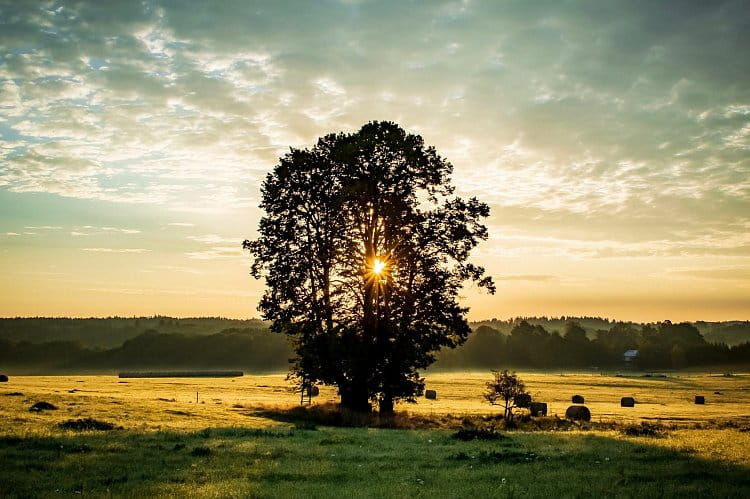 Východ slunce nad Valdekem